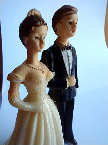 Figura Antigua De Novios Para Pastel (Usado)