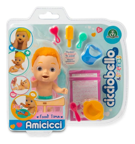 Amicicci Cicciobello Food Time Set Muñeco Bebe Hora De Comer