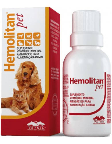 Hemolitan Pet 60 Ml Suplemento Para Perro Y Gato