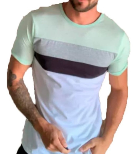 Remera  Hombre Combinado 100% Algodón