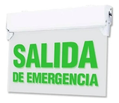 Cartel Led Salida De Emergencia Verde