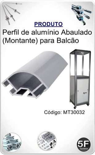 Perfil De Alumínio Para Balcão (montante)