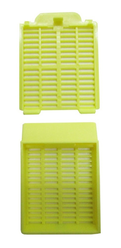 Cassette Para Inclusión Con Tapa, Color Amarillo, 2 Paquetes
