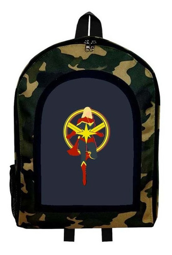 Mochila Camuflada Capitana Marvel Nueva Colección Modelo 30