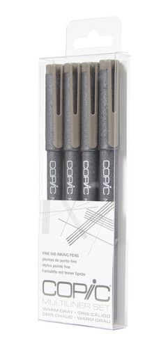 Marcadores : Copic Multiliner Gray Pigment Based Ink  X4