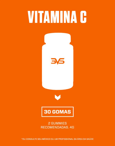 Gummy Vitamina C 100% Natural - Produzido com Pectina e Tapioca - Sabor: Laranja