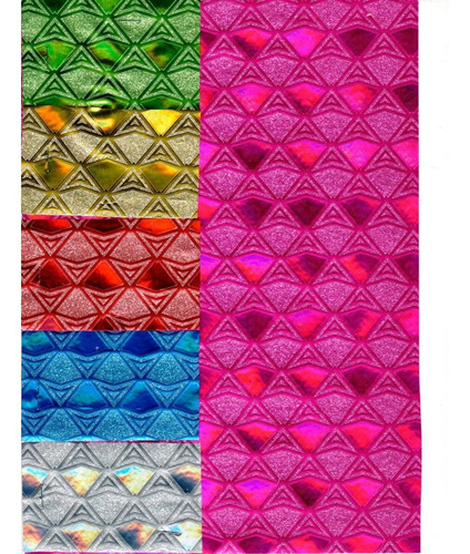 Papel Diamantado Para Envoltura De Caja Con 20 Hojas Color Rojo L-017- Rombos