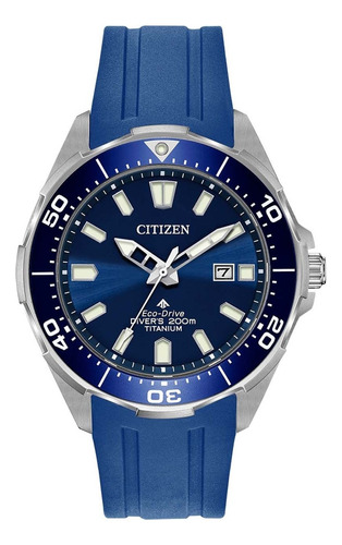 Bn0201-02m Reloj Citizen Eco Drive Promaster Aqualand Buceo Color de la correa Azul Color del bisel Azul Color del fondo Azul
