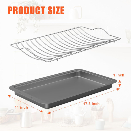 Sartén Para Asar Pavos De 17 X 11 Pulgadas Acero Inoxidable