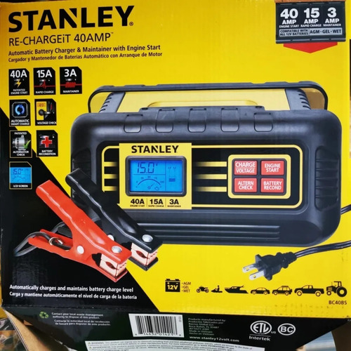 Imagen 2 de 2 de Cargador Batería Carro Banco De 15 Amperios Stanley Bc15bs