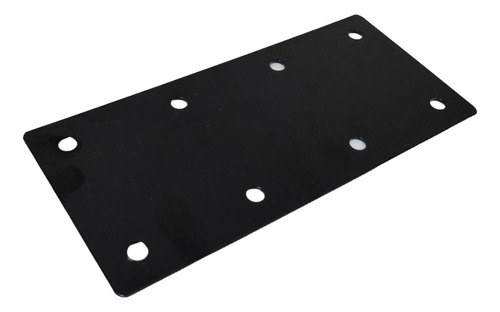 12 Soportes Negros Acero Placa 93 X 200mm P/uniones Madera