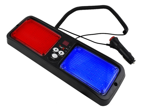 Estrobo De Visera Doble Tunix 43 Led 12 Funciones Rojo Azul