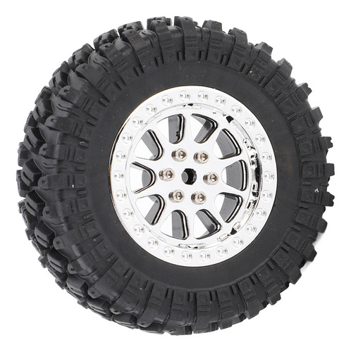 Ruedas De Coche Rc Plateadas, Control Remoto Robusto De Goma
