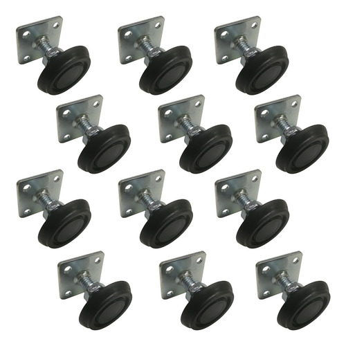 Regaton Patin 32mm Regulable Ø 5/16 + Base Cuadrada X 16 Und
