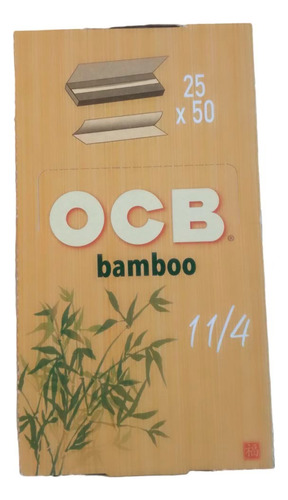 Ocb Papel Armar Bamboo Caja X 25 Negro 78mm 1 1/14 Fino