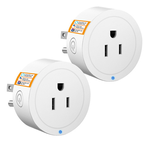 Enchufes Inteligente Wifi Smart Plug Alexa Google Home 2 Uds Blanco