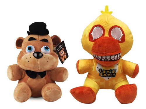 2 Juguetes De Peluche Fnaf Bonnie Freddy, Bonito Juego De An Color E