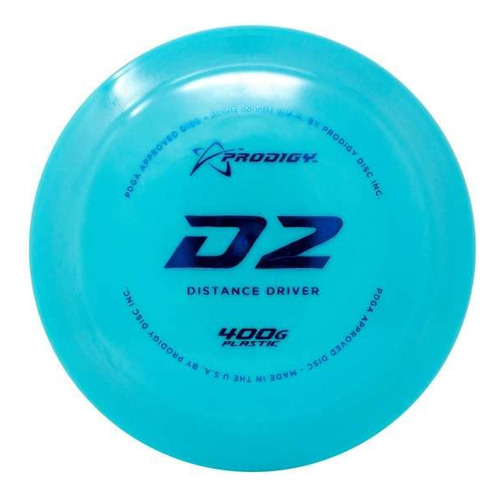 Prodigy Disc Controlador D2 400 G Distancia Golf Disco Para