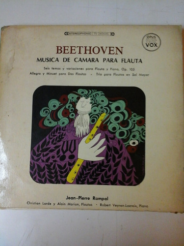 Vinilo 4425 - Beethoven - Musica De Camara Para Flauta