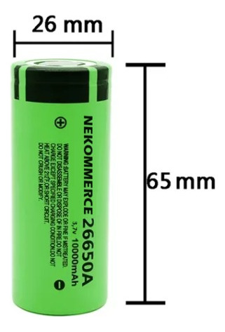 Bateria 26650 Recargable 3,7v 10000mah Pila Sin Teton