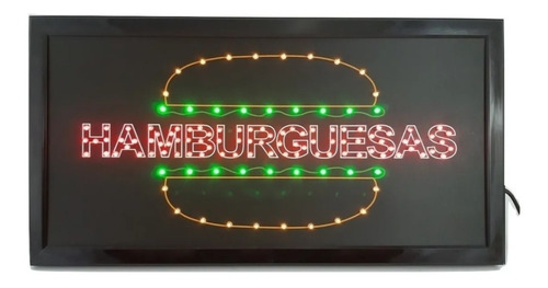 Anuncio Letrero De Led Luminoso Hamburguesa