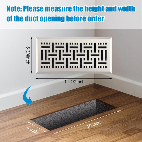 Landhoow Registro De Ventilación De Piso De 12 Piezas De 4 X