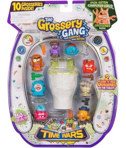 Grossery Gang 10 Pack Time Wars Baño Efervescente Original