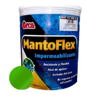 Pintura Elastomérica Impermeabilizante Mantoflex Galón Verde