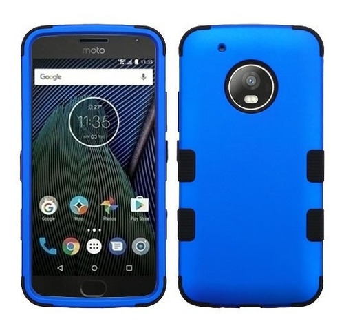 Funda Case Uso Rudo Moto G5 Plus Azul Envío Gratis
