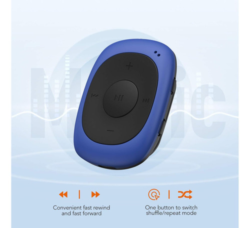 Agptek G02 8gb Clip Reproductor Mp3 Con Fm Shuffle Reproduc