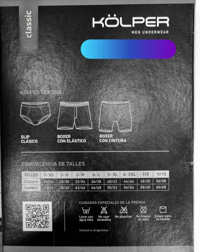 Imagen 2 de 7 de Promo Pack X 3 Slips Algodón Kolper Art 2000 Talle 8 Oferta