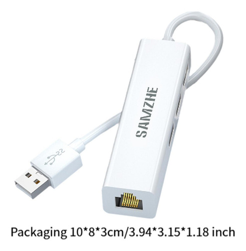 Adaptador Usb A Ethernet Convertidor De Puerto Rj45 Con Tres