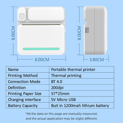 Mini Impresora Térmica Inalámbrica Bluetooth+usb