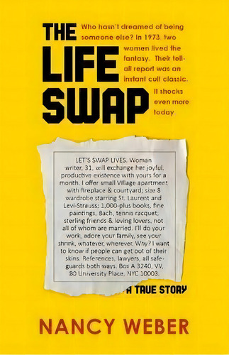 The Life Swap : A True Story, De Nancy Weber. Editorial Open Road Media, Tapa Blanda En Inglés