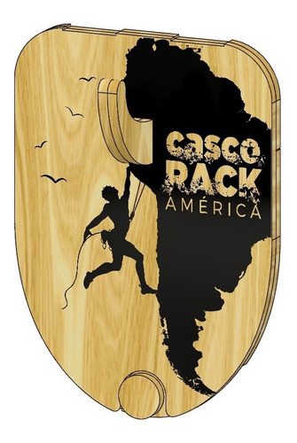 Porta Casco Rack Plegable De Madera + Diseño Escalada