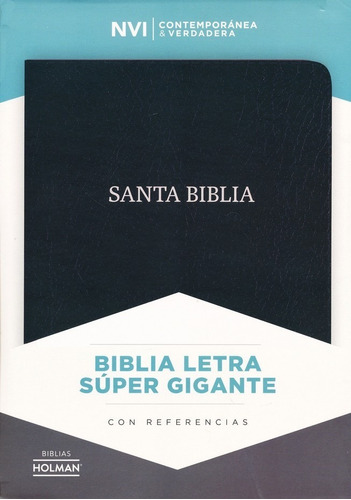 Biblia Letra Súper Gigante Nvi Piel Fabricada Negra