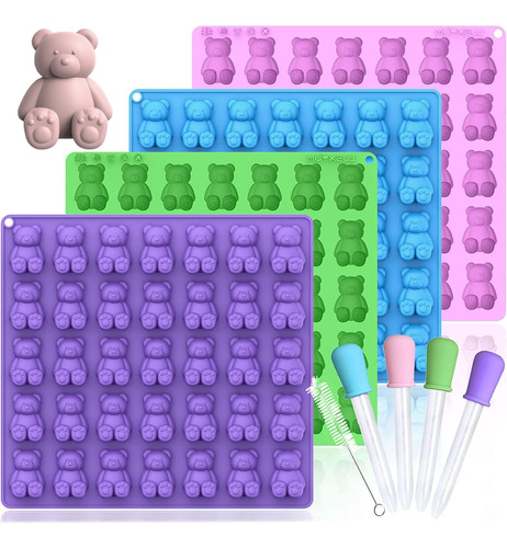 Moldes De Silicona Con Forma De Osito De Goma De 5 Ml, 4 ...