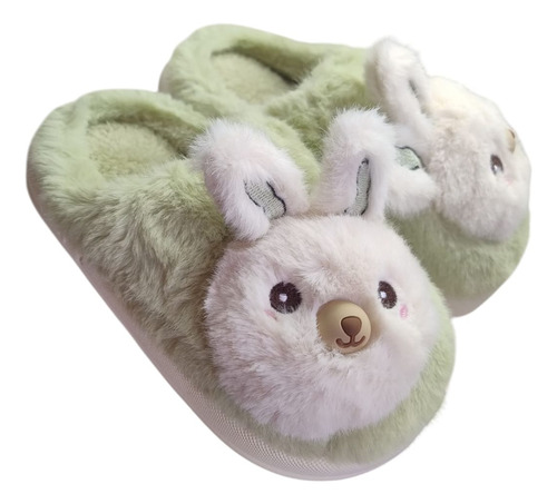 Pantuflas Juvenil Importada Peluche Chinela Goma Eva Liviana