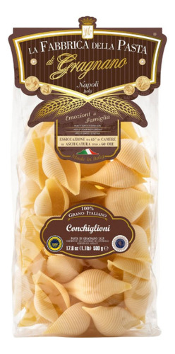 Conchiglioni Lumaconi Di Gragnano 500g Massa Sêmola Importad
