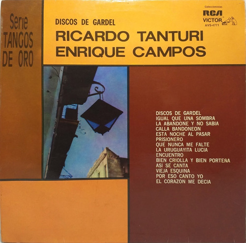 Vinilo Lp Ricardo Tanturi Enrique Campos - Discos De Gardel