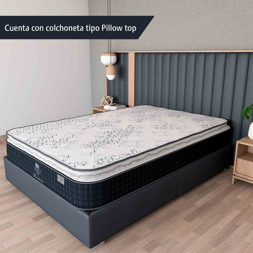 Colchón Spring Air Suave De Lujo Vainilla Queen Size + Box