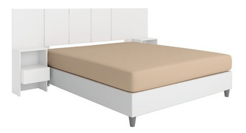 Respaldo Cabecera 2 Mesas De Luz Sommier Colchon Dormitorio