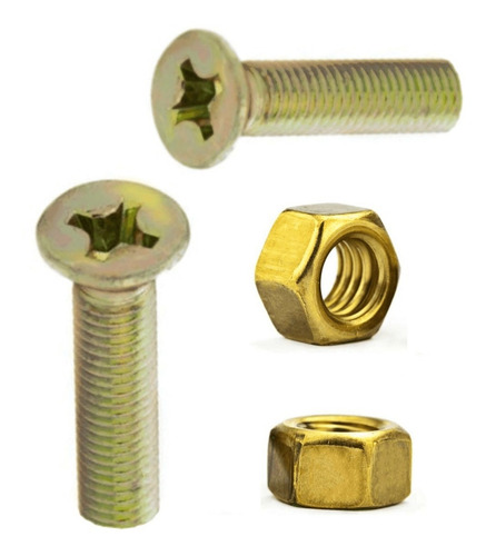 Parafuso Cabeça Chata Phillips M3 X 8 Mm Com Porca 50