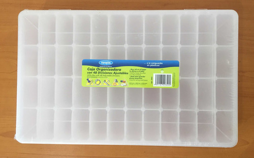 Imagen 2 de 4 de Caja Organizadora 48 Divisiones Fijas. Marca: Manaplas
