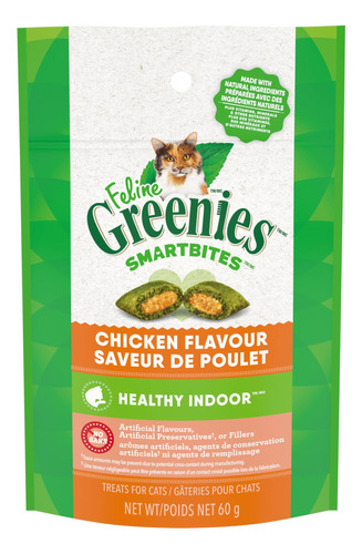 Treats Greenies Feline Smartbites Healthy Indoor, Pollo De 6