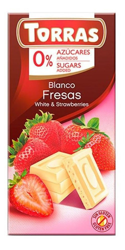 Barra Choc Blanco Fresas - Torras