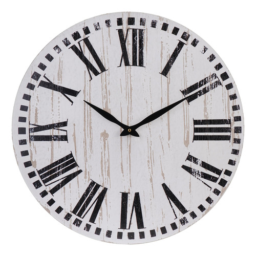Reloj De Pared Decorativo Grande Con Numeros Romanos, Silenc