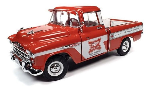 Chevrolet Cameo Pick-up 1957 1:18 Autoworld Vermelho
