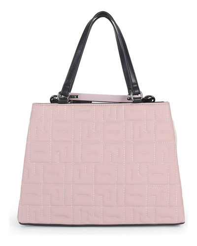 Bolsa Satchel Para Mujer Cloe Acolchada Con Asa Rubber Color Rosa