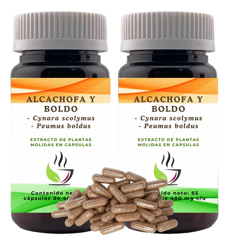 2 Té De Hierbas Alcachofa Y Boldo Frasco Con 65 Pzs Herb Ch